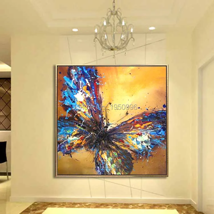 Handmade Abstract Adorable Blue Butterfly Art Oil Painting On Canvas Animal Paintings For Living Room Decor
Handmade Abstract Adorable Blue Butterfly Art Oil Painting On Canvas Animal Paintings For Living Room Decor