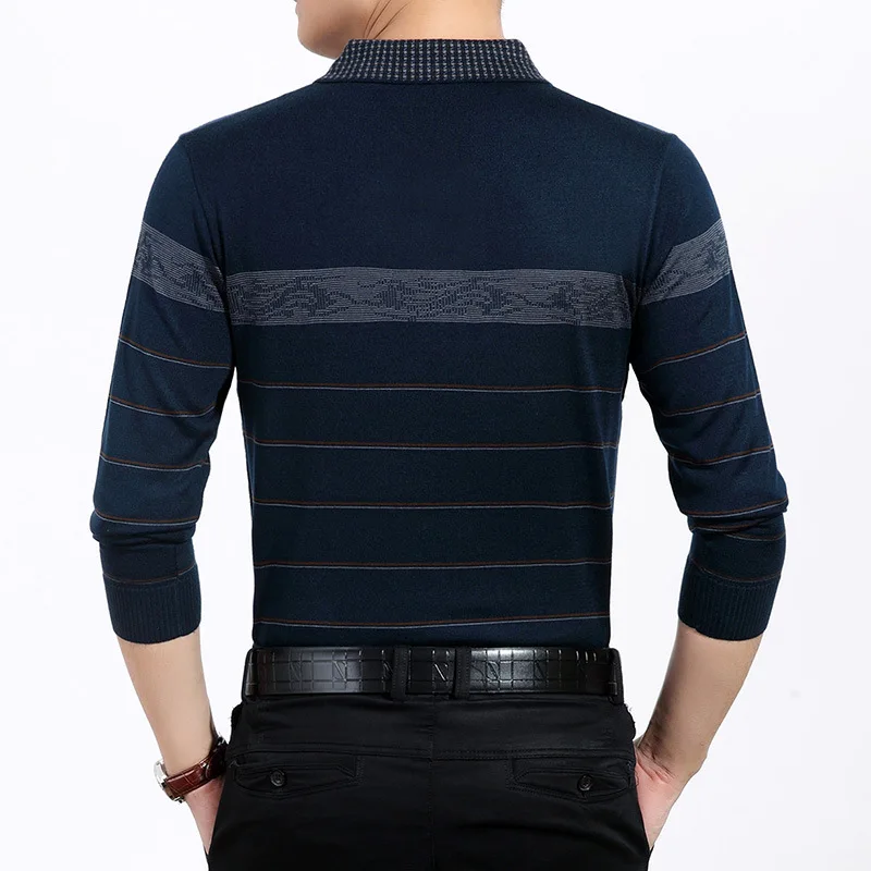 The new 2017 qiu dong outfit Long sleeve lapel thin striped sweater fashion Men's long-sleeved sweater shirt
The new 2017 qiu dong outfit Long sleeve lapel thin striped sweater fashion Men's long-sleeved sweater shirt