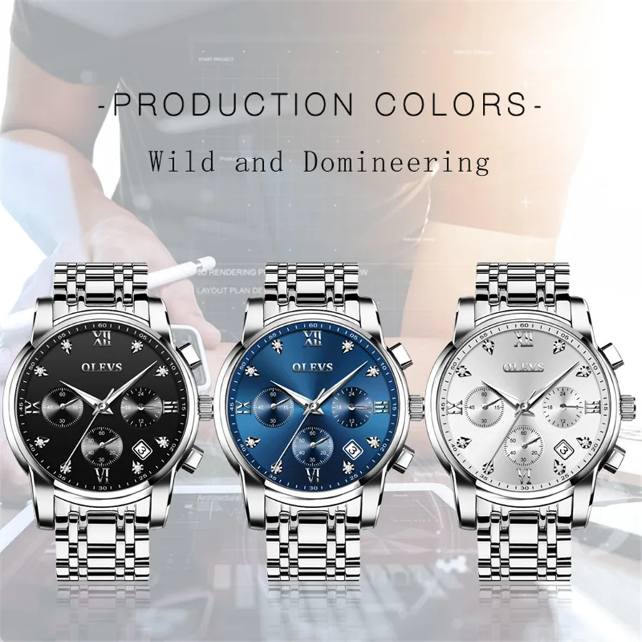 OLEVS Quartz mens Watches Top Brand Luxury Men Fashion Wrist Watches Full Steel Men Sports Watch Waterproof Relogio Masculino
OLEVS Quartz mens Watches Top Brand Luxury Men Fashion Wrist Watches Full Steel Men Sports Watch Waterproof Relogio Masculino