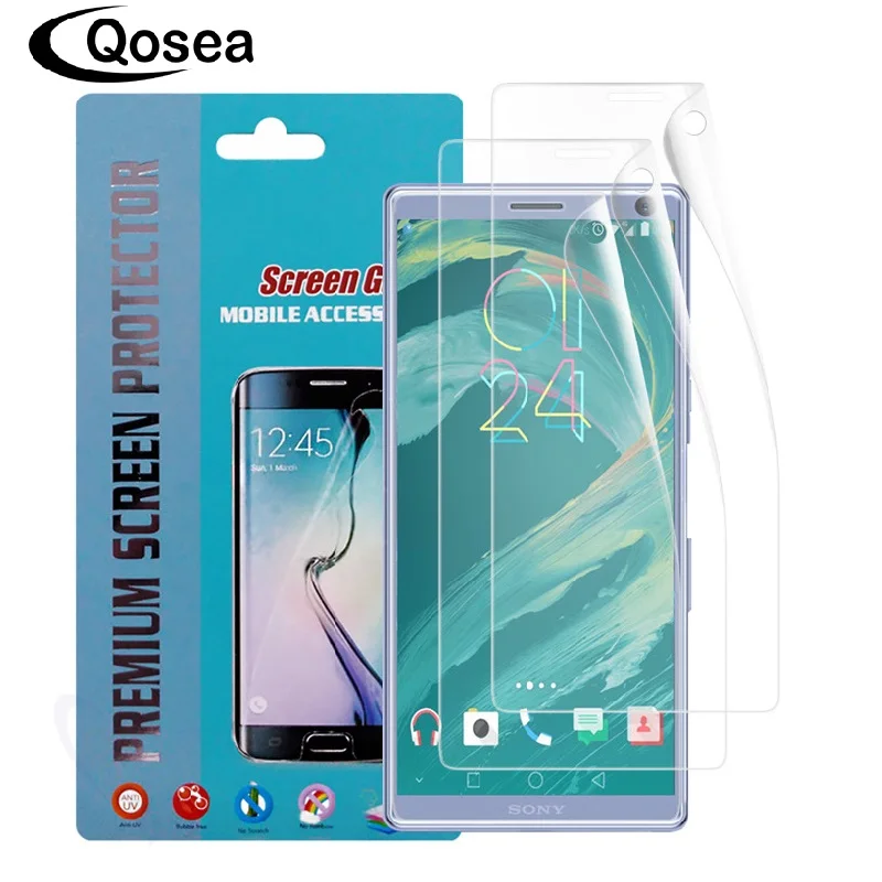 Qosea (3 упаковки) для sony Xperia XA3 Plus защита экрана ультратонкая Передняя пленка XZ4 Compact