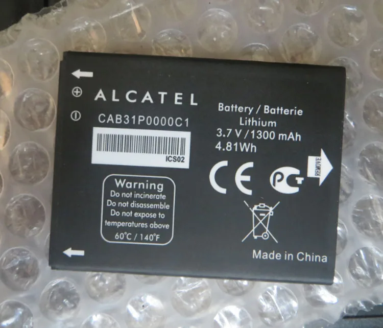 Фото TLi014A1/CAB31P0000C1/CAB31P0000C2 1300mAh литиевая аккумуляторная батарея для Alcatel one touch Fire 4012 4012A