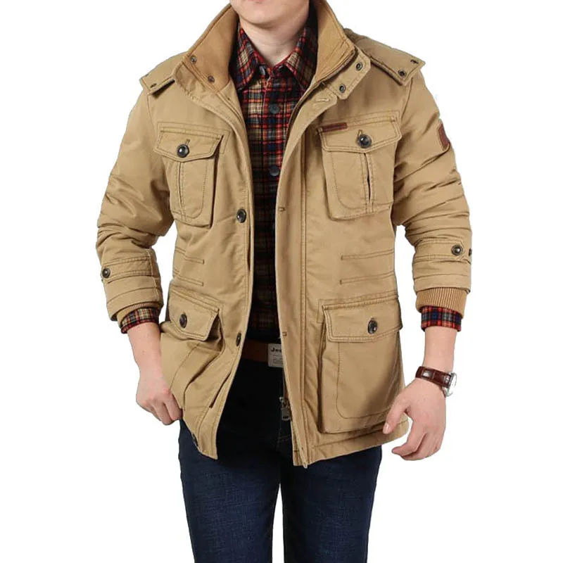 Winter Parka Jacket Men Hooded Collar Removable Thick Warm Fleece Coat Men Plus Size L-4XL Windbreaker Many Pockets Parka Men
Winter Parka Jacket Men Hooded Collar Removable Thick Warm Fleece Coat Men Plus Size L-4XL Windbreaker Many Pockets Parka Men