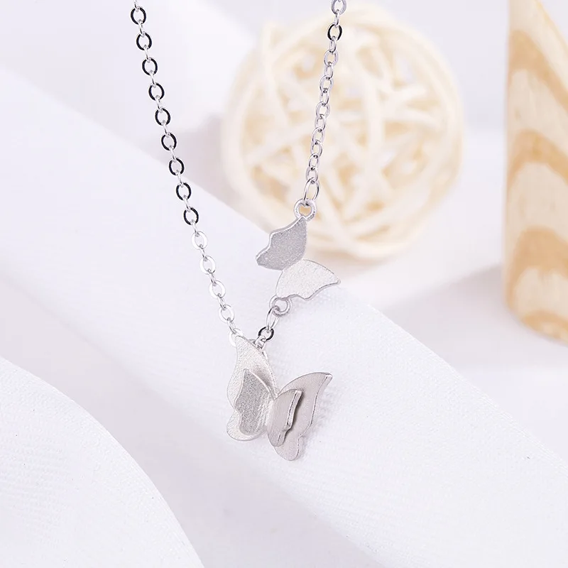 FENGLI Lovely Silver Butterfly Necklace & Pendants Girls Simple Beach Clavicular Chain Necklaces Summer Fashion Jewelry
FENGLI Lovely Silver Butterfly Necklace & Pendants Girls Simple Beach Clavicular Chain Necklaces Summer Fashion Jewelry