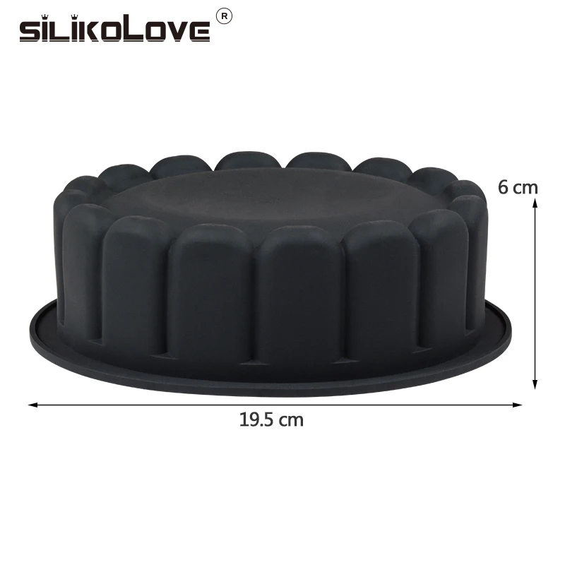 Силиконовая форма для украшения торта SILIKOLOVE 3d круглая большой противень выпечки