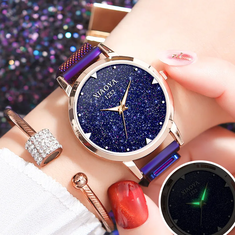 Rose Gold Women Watches Starry Sky Magnetic Buckle Luxury Ladies Clock Fashion Casual Waterproof Rhinestone Female Wrist Watches
Rose Gold Women Watches Starry Sky Magnetic Buckle Luxury Ladies Clock Fashion Casual Waterproof Rhinestone Female Wrist Watches