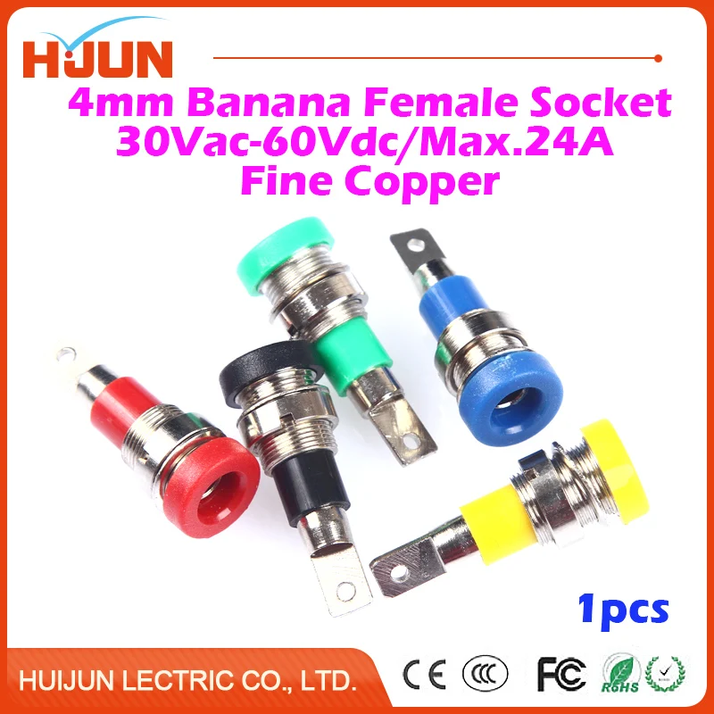 1pcs 4mm 24A Copper Banana Panel Socket Plug Binding Post Audio Speaker Adapter Amplifier Power Female Terminal Connector
1pcs 4mm 24A Copper Banana Panel Socket Plug Binding Post Audio Speaker Adapter Amplifier Power Female Terminal Connector
