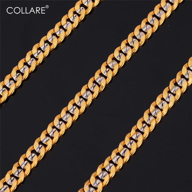 Collare Two Tone Men Cuban Link Chain Necklace With Gold/Silver Color wholesale Curb Chain Necklace Men Jewelry N118
Collare Two Tone Men Cuban Link Chain Necklace With Gold/Silver Color wholesale Curb Chain Necklace Men Jewelry N118