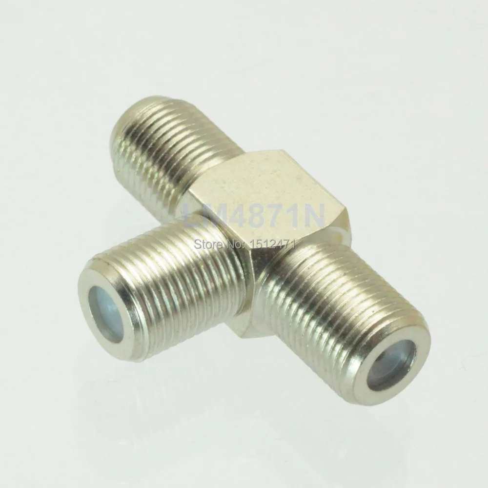 10pcs Adapter F female to 2x F TV female jack T RF Splitter connector triple 1F2F
10pcs Adapter F female to 2x F TV female jack T RF Splitter connector triple 1F2F