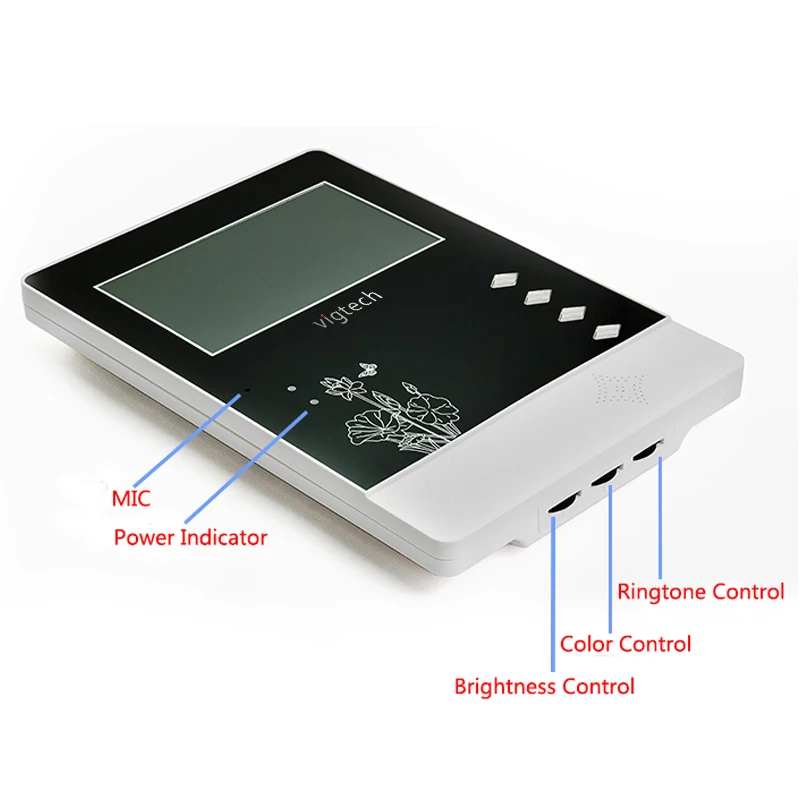 Домашний проводной дешевый цветной видеодомофон Vigtech с ЖК-экраном 4 3 дюйма