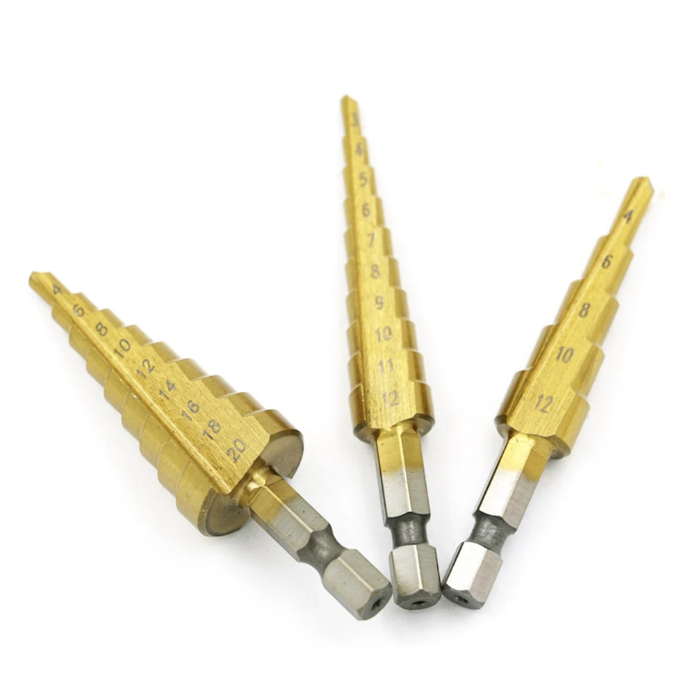 3pcs/lot HSS Metric Hexagon Pagoda Metal Drill Bit Multi Tool Drilling Ladder Titanium-faced Power Tools Accessories DIY
3pcs/lot HSS Metric Hexagon Pagoda Metal Drill Bit Multi Tool Drilling Ladder Titanium-faced Power Tools Accessories DIY