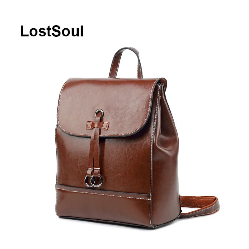LostSoul backpack women Leather Backpacks For Teenage Girls School Bag Fashion Vintage Solid Black Shoulder Bag mochila feminina
LostSoul backpack women Leather Backpacks For Teenage Girls School Bag Fashion Vintage Solid Black Shoulder Bag mochila feminina