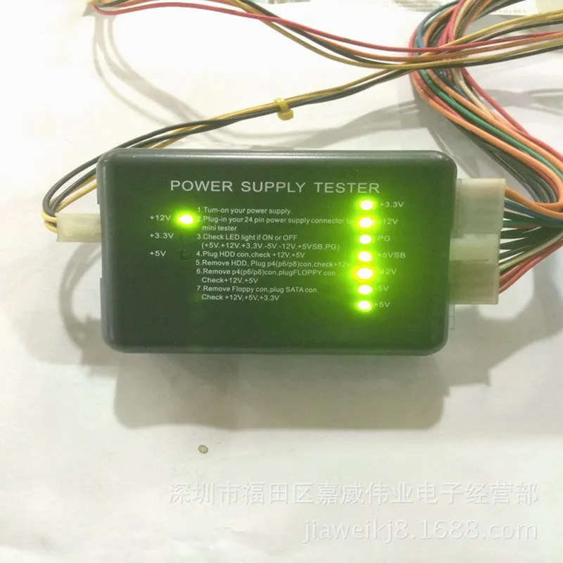 10PCS Computer power supply tester Chassis power tester Power detection diagnostic apparatus 5V-12V
10PCS Computer power supply tester Chassis power tester Power detection diagnostic apparatus 5V-12V