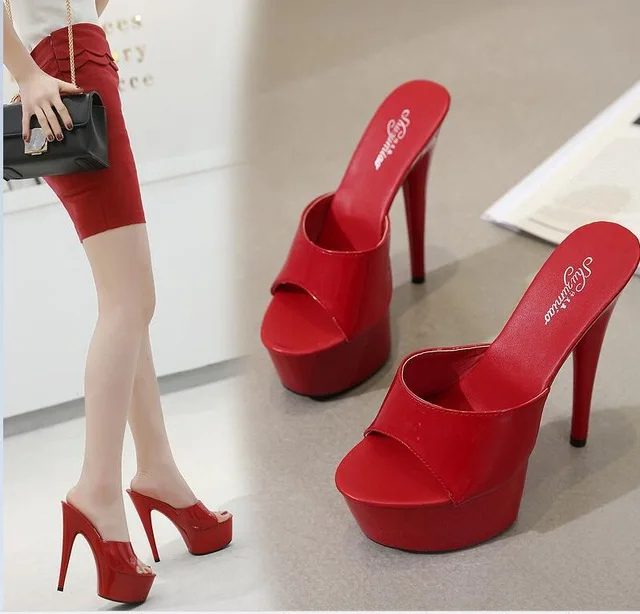 6 Color Woman Wedding Shoes Sandals 2019 Nightclub Sexy High-heeled 15cm Shoes Slippers Heels Waterproof Sandal Summer Pumps
6 Color Woman Wedding Shoes Sandals 2019 Nightclub Sexy High-heeled 15cm Shoes Slippers Heels Waterproof Sandal Summer Pumps