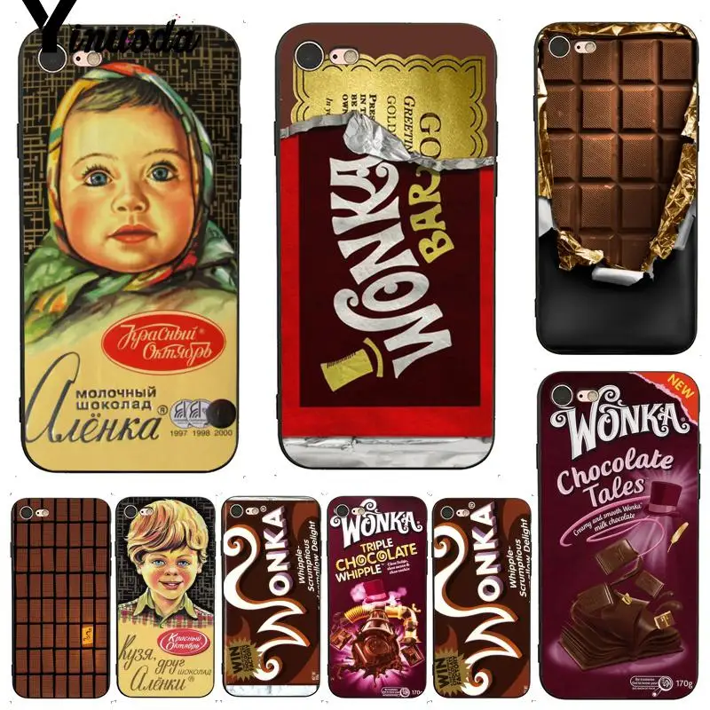 Yinuoda для iphone 7 6 X Чехол Alenka Bar с изображением шоколада wonka симпатичный чехол iPhone 6X8 6s