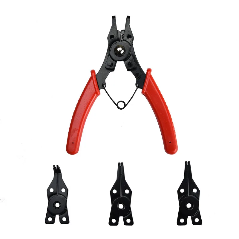 Four-in-one multi-function clasp pliers Four-head retaining ring pliers Circlip pliers Internal and external use NO.B1332
Four-in-one multi-function clasp pliers Four-head retaining ring pliers Circlip pliers Internal and external use NO.B1332