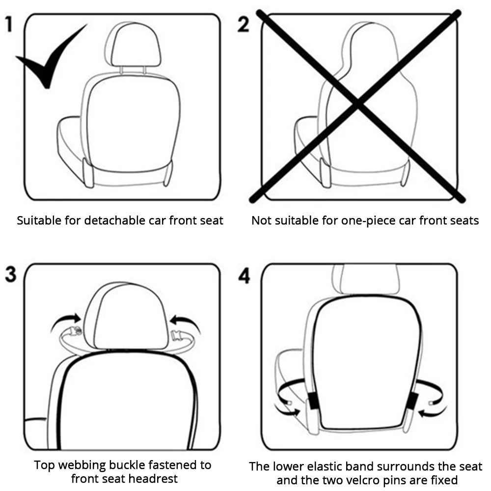 Автомобильная задняя защита сиденья ПВХ прозрачный анти удар для детей чистый