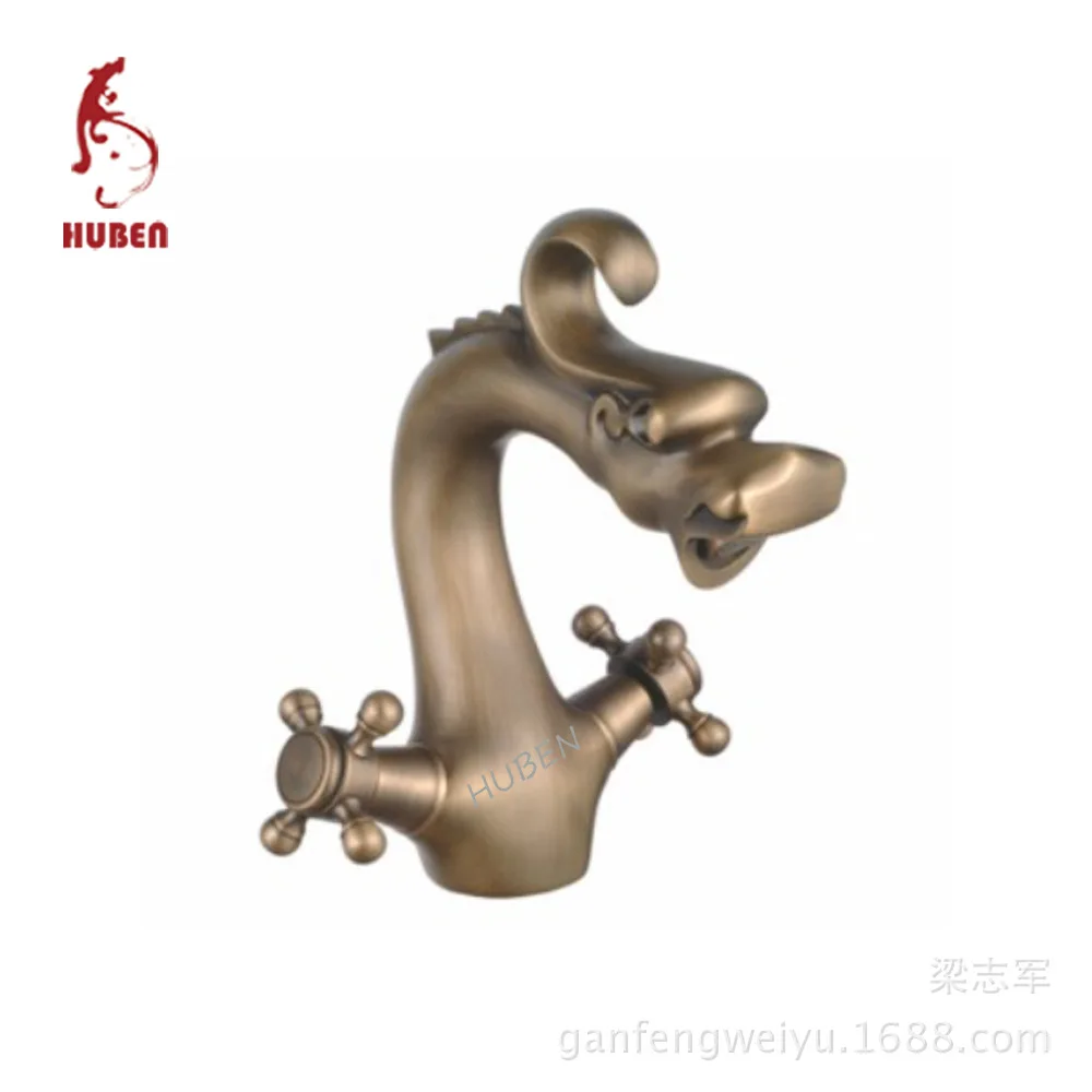 Tiger Ben C antique complex classical double the single-hole faucet green bronze table full copper hot and cold basin taps
Tiger Ben C antique complex classical double the single-hole faucet green bronze table full copper hot and cold basin taps