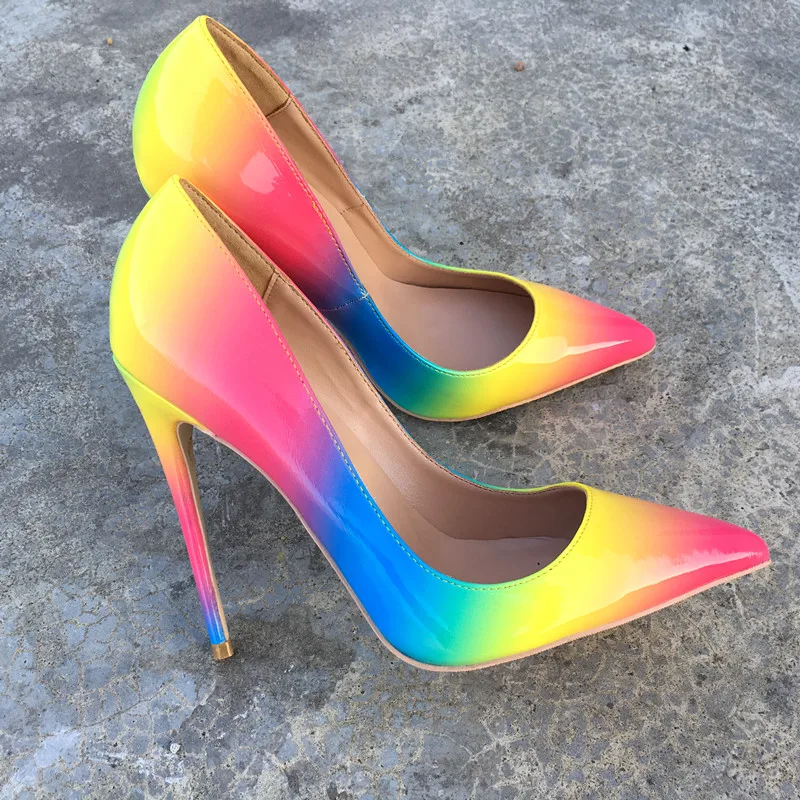 Newest rainbow patent leather high heel woman shoes sexy pointed toe mixed colors dress heels 2018 thin heels wedding shoe
Newest rainbow patent leather high heel woman shoes sexy pointed toe mixed colors dress heels 2018 thin heels wedding shoe
