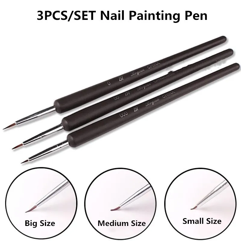 3pcs/set Nail Art Pencil Drawing Line Pen Dotting Kit black Fine Plastic Paint Tool Manicure
3pcs/set Nail Art Pencil Drawing Line Pen Dotting Kit black Fine Plastic Paint Tool Manicure