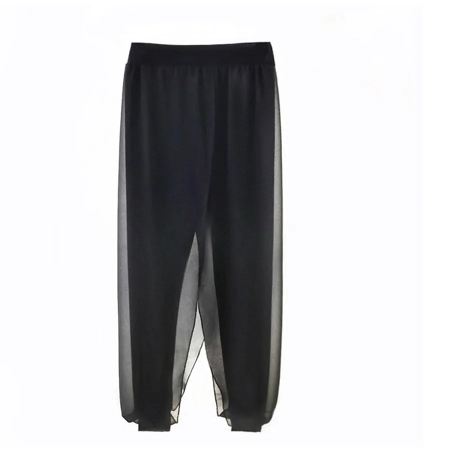 New Pattern High Waist Chiffon Bound Feet Pants Summer Thin Leisure Trousers Women M-5XL | Женская одежда