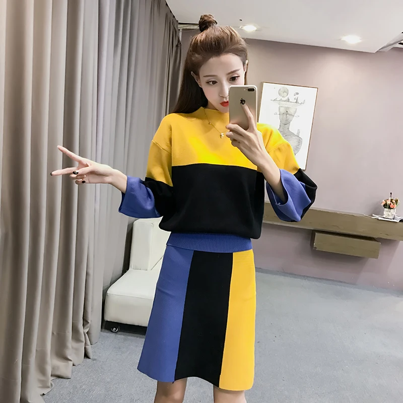 new women's outfit twinset sweater knitting skirt casual suit korean fashion students clothing set plus size pullovers top
new women's outfit twinset sweater knitting skirt casual suit korean fashion students clothing set plus size pullovers top