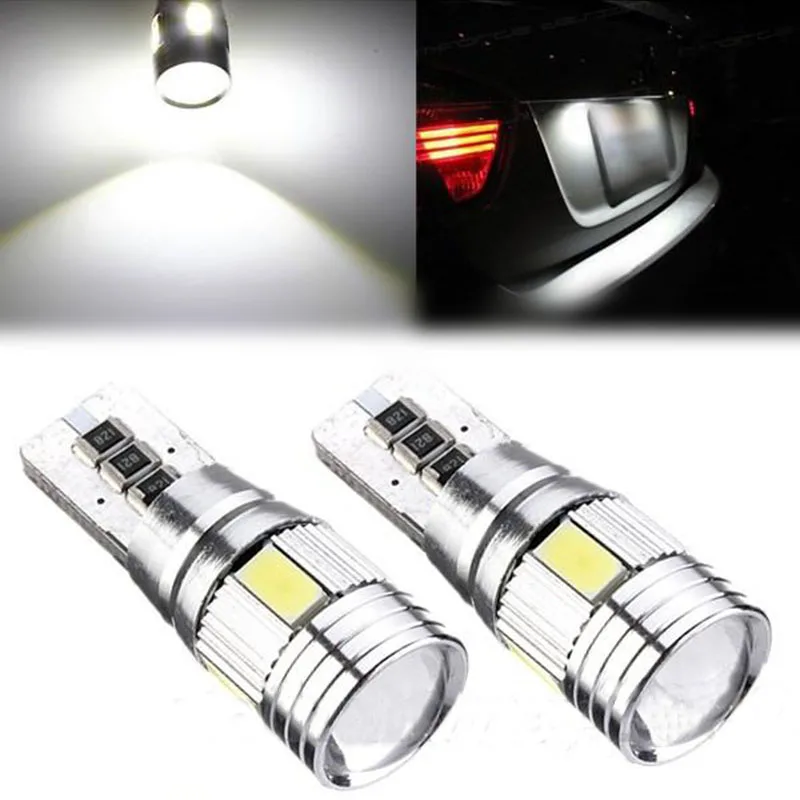 2pcs T10 Canbus Bulb 5630 6 SMD LED Error Free Car Side Wedge Light Bulb With Lens Auto Interior Dome Map Door Lamp
2pcs T10 Canbus Bulb 5630 6 SMD LED Error Free Car Side Wedge Light Bulb With Lens Auto Interior Dome Map Door Lamp