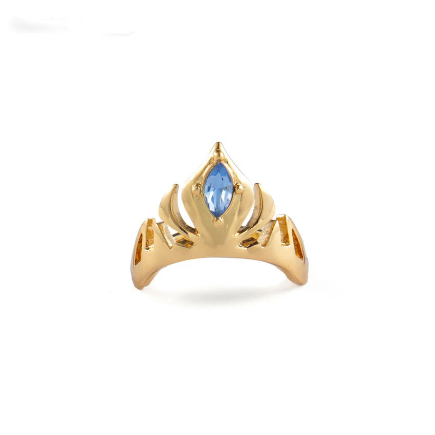 Gold Color Elsa's Crown Ring Vintage Classic Jewery Rings Gift for Girls Elas Cosplay Costume Cartoon Blue Jewelry Ring Women
Gold Color Elsa's Crown Ring Vintage Classic Jewery Rings Gift for Girls Elas Cosplay Costume Cartoon Blue Jewelry Ring Women