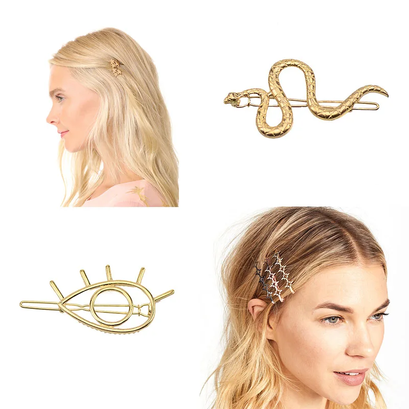 2019 Hot Sale Women Girls Elegant gold color Alloy eye star Hair Clips Barrettes Hairpins Female Hair Styling Accessories F007
2019 Hot Sale Women Girls Elegant gold color Alloy eye star Hair Clips Barrettes Hairpins Female Hair Styling Accessories F007