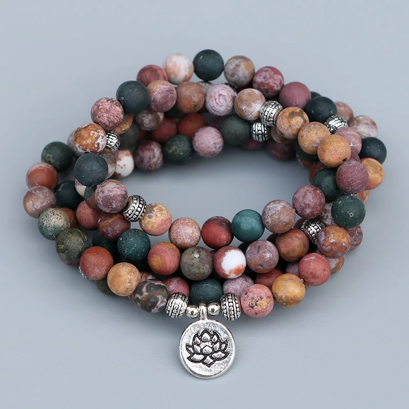 EDOTHALIA New Yoga Lotus Bracelets For Women Girls Matte 8MM 108 Beads Ocean Onyx Strand Bracelet Religious Jewelry
EDOTHALIA New Yoga Lotus Bracelets For Women Girls Matte 8MM 108 Beads Ocean Onyx Strand Bracelet Religious Jewelry