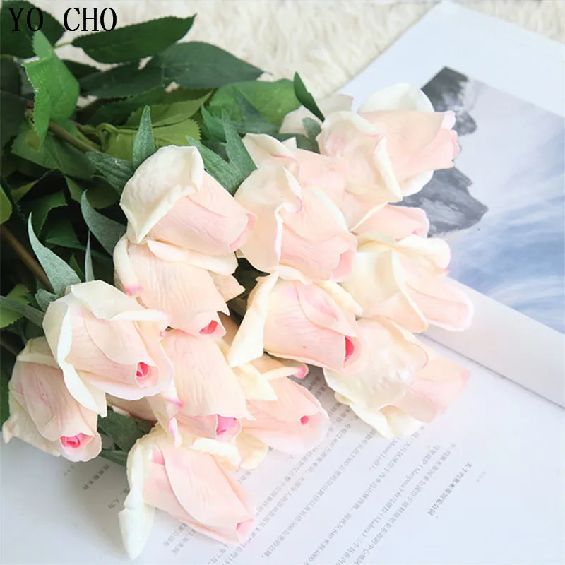 YO CHO Real Touch Artificial White Roses Flower Heads Bridesmaid Bouquets Fake Flowers Red Rose Flower Bud Christmas Decoration
YO CHO Real Touch Artificial White Roses Flower Heads Bridesmaid Bouquets Fake Flowers Red Rose Flower Bud Christmas Decoration