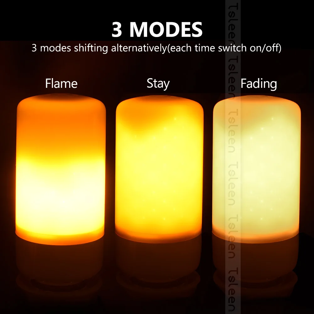 TSLEEN 8Pcs Simulation Flickering Flame Fire LED Corn Bulb E27 85-265V Castle Style B22 E26 Lantern Lights 3528 SMD Burning Lamp
TSLEEN 8Pcs Simulation Flickering Flame Fire LED Corn Bulb E27 85-265V Castle Style B22 E26 Lantern Lights 3528 SMD Burning Lamp