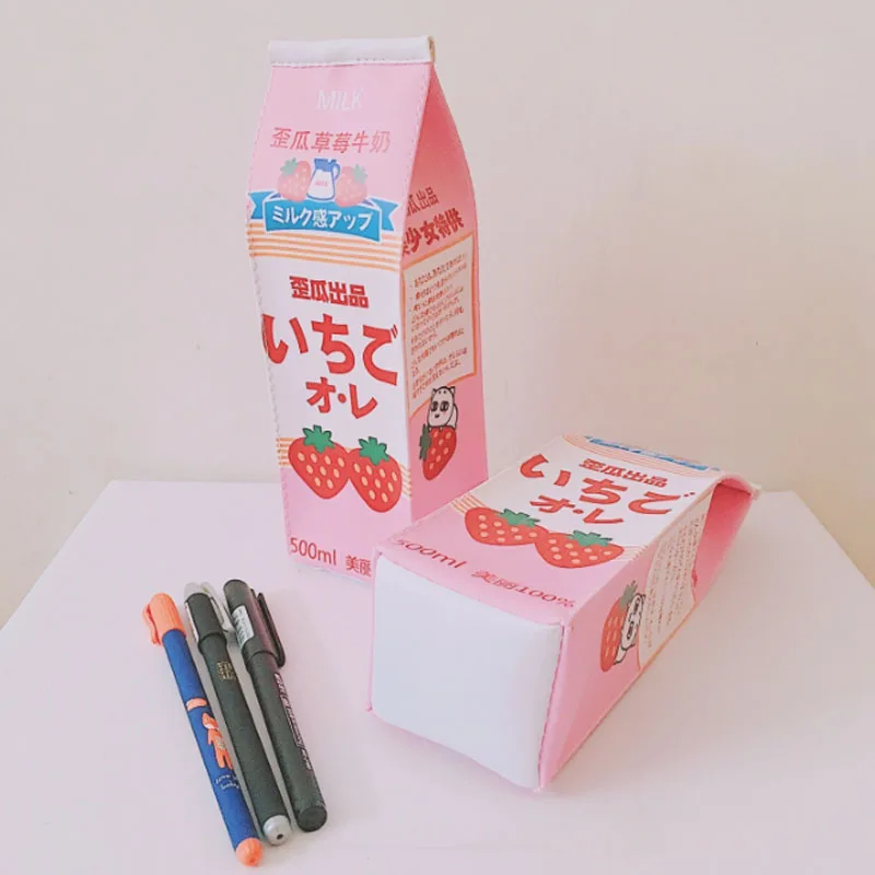 1 Pcs Novelty Strawberry Milk Shape PU Pencil Case Stationery Storage Organizer Pencil Bag Boys Girls Pencil Case For School
1 Pcs Novelty Strawberry Milk Shape PU Pencil Case Stationery Storage Organizer Pencil Bag Boys Girls Pencil Case For School
