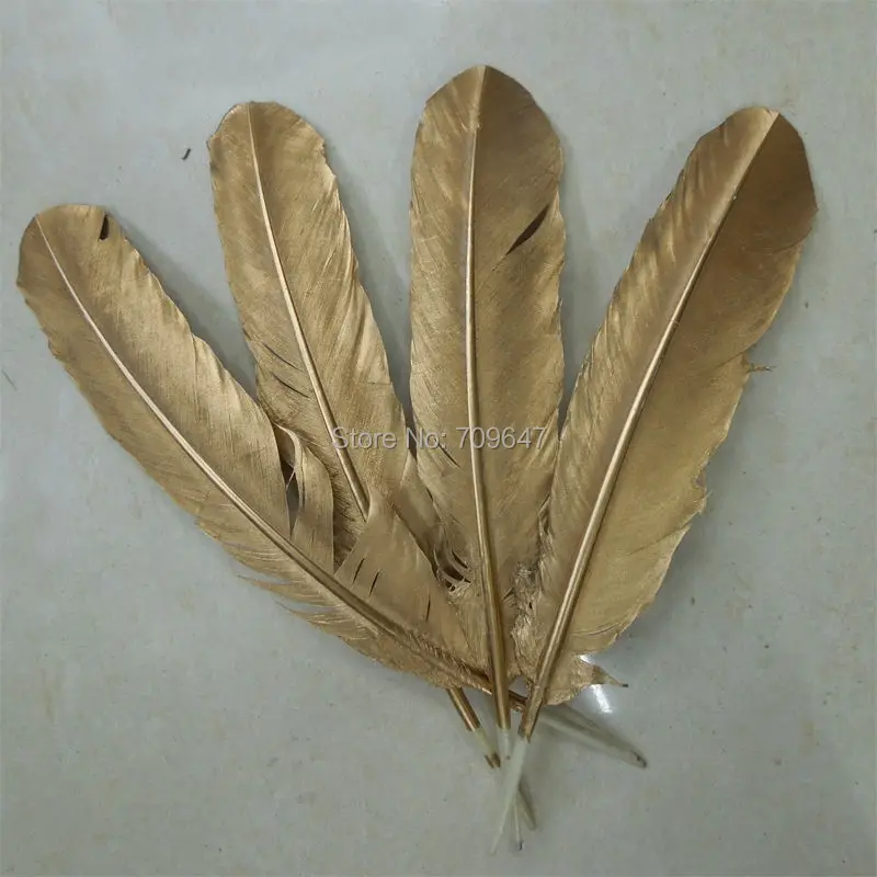 Gold Feathers! 10Pcs/lot!10-12inches GOLD PLATED Turkey Wing Quill Feathers,gold colour,high quality,craft feathers,new process
Gold Feathers! 10Pcs/lot!10-12inches GOLD PLATED Turkey Wing Quill Feathers,gold colour,high quality,craft feathers,new process