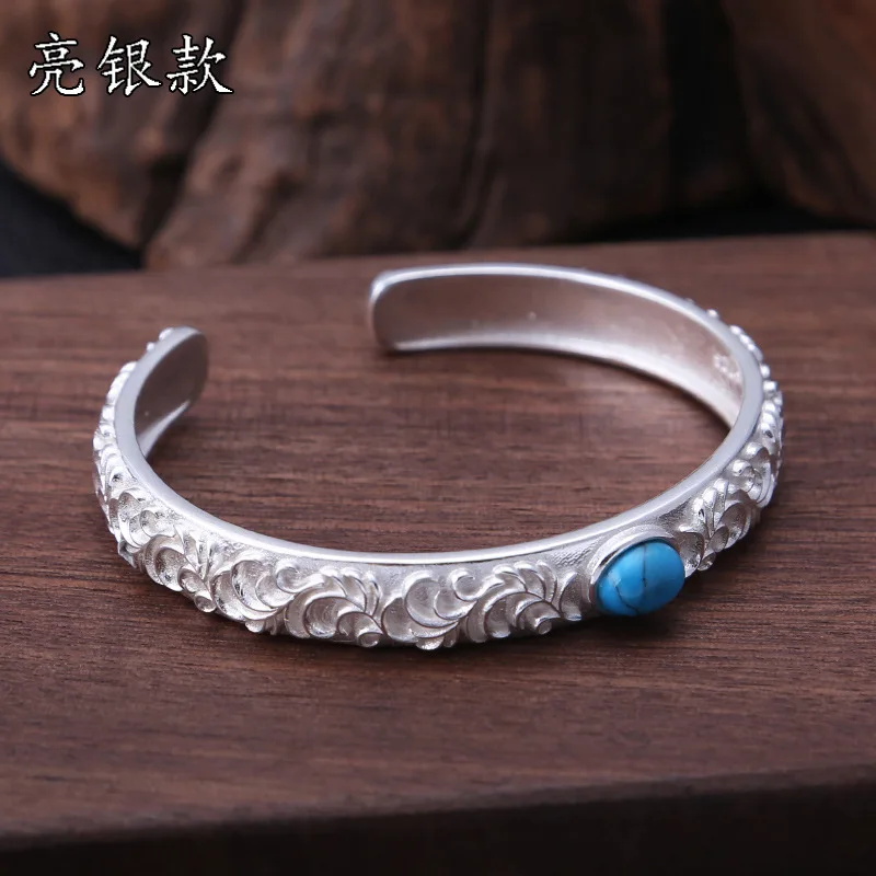 Wholesale S925 Sterling Silver Jewelry Retro Thai Fashion Popular Eternal Vine Male And Female Gift Bracelet Homme | Украшения и