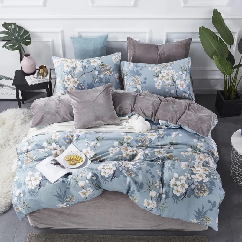 2019 New Year Winter Bedding Set 4pcs Thicken Cotton Flannel AB Side Include Duvet Cover Sheet Pillowcase 1.5m/1.8/2m Room Decor
2019 New Year Winter Bedding Set 4pcs Thicken Cotton Flannel AB Side Include Duvet Cover Sheet Pillowcase 1.5m/1.8/2m Room Decor