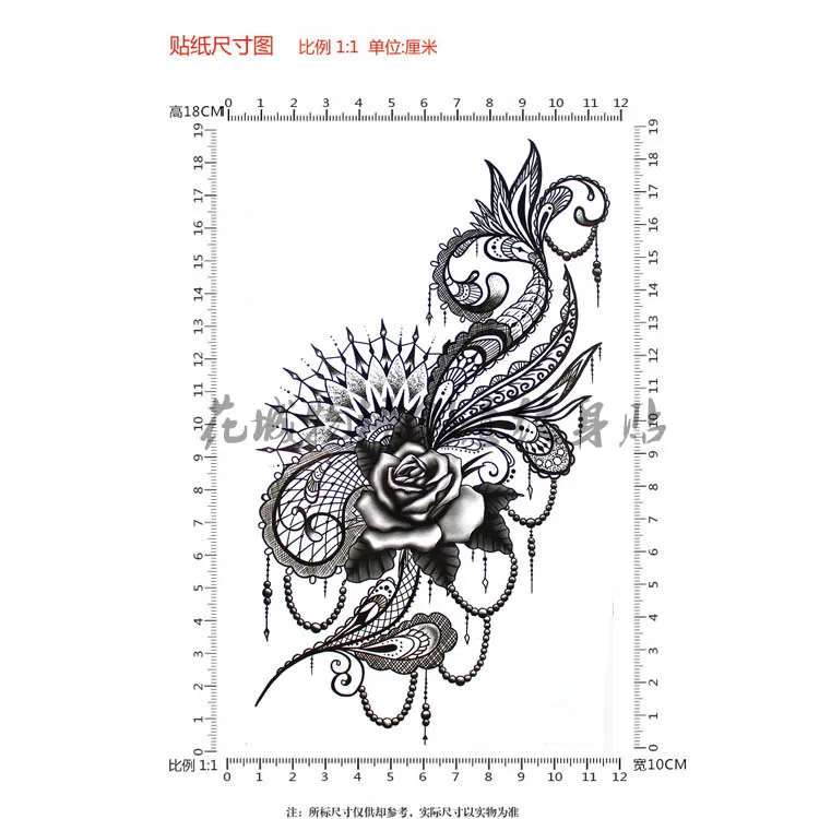 Black big flower Body Art Waterproof Temporary Sexy thigh tattoos rose For Woman Flash Tattoo Stickers 10*20CM KD1054
Black big flower Body Art Waterproof Temporary Sexy thigh tattoos rose For Woman Flash Tattoo Stickers 10*20CM KD1054
