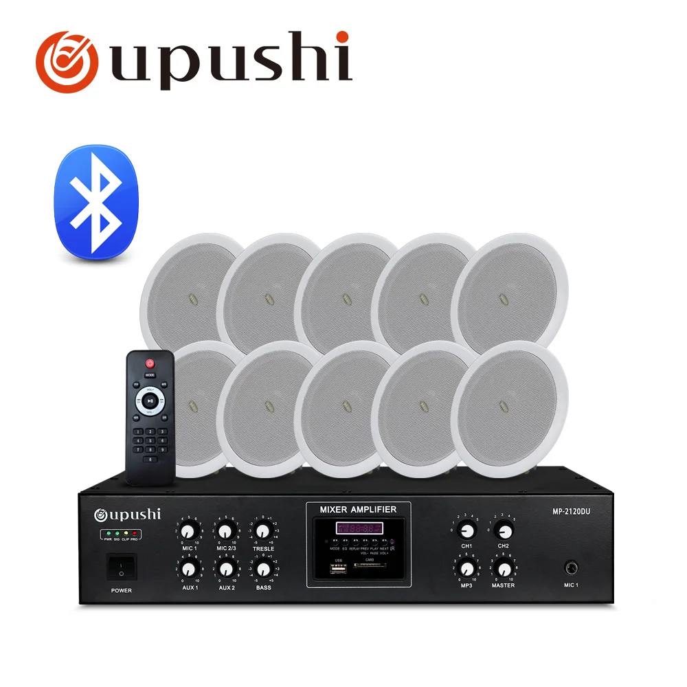 Oupushi MP-2120DU Power Amplifier With TD202 Ceiling Speaker Package Kits For PA System
Oupushi MP-2120DU Power Amplifier With TD202 Ceiling Speaker Package Kits For PA System