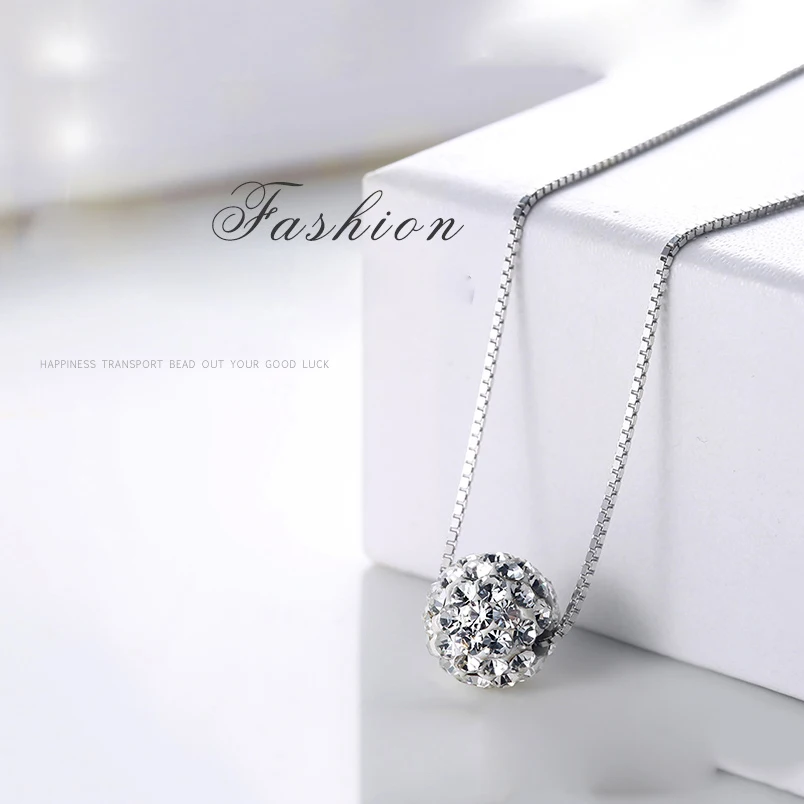Silver Color Pendant Necklace Female Short Design Crystal Shambhala Ball Chain Pendant Necklace for Women Brief Anti-Allergic
Silver Color Pendant Necklace Female Short Design Crystal Shambhala Ball Chain Pendant Necklace for Women Brief Anti-Allergic