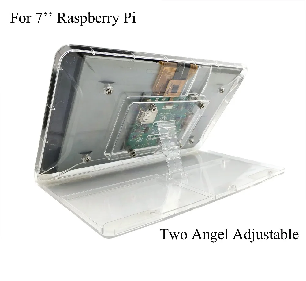 Прозрачный чехол из АБС-пластика для Raspberry Pi с 7-дюймовым сенсорным экраном и