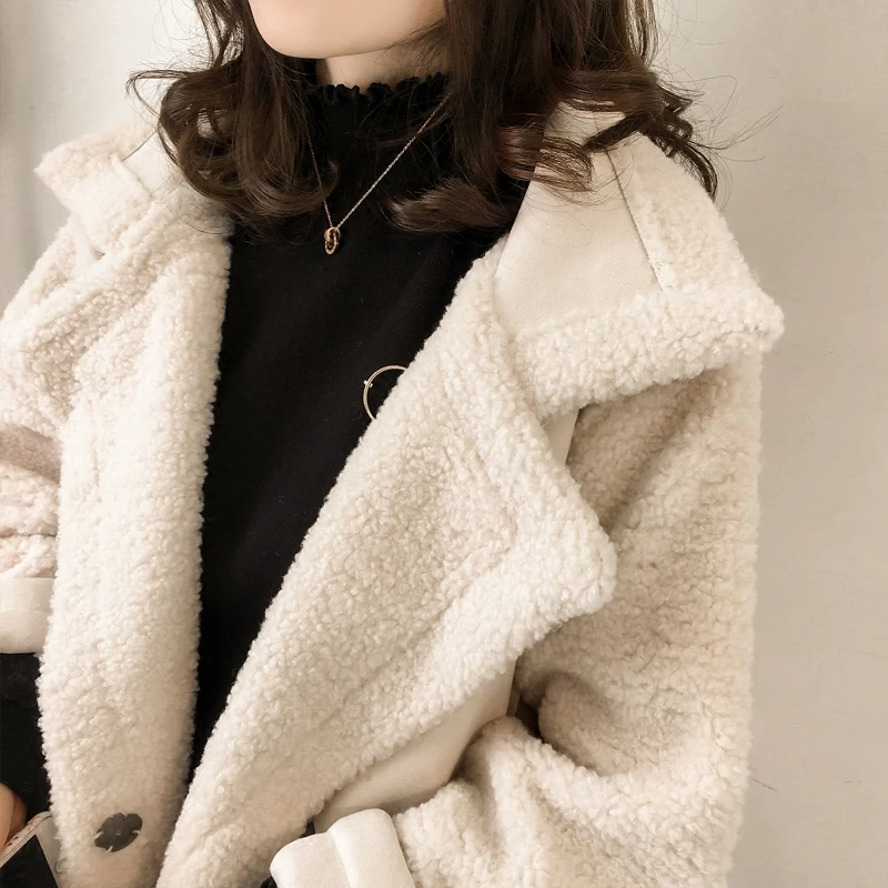 Женская замшевая куртка tapados mujer invierno свободная Толстая кашемировая 2019 | одежда