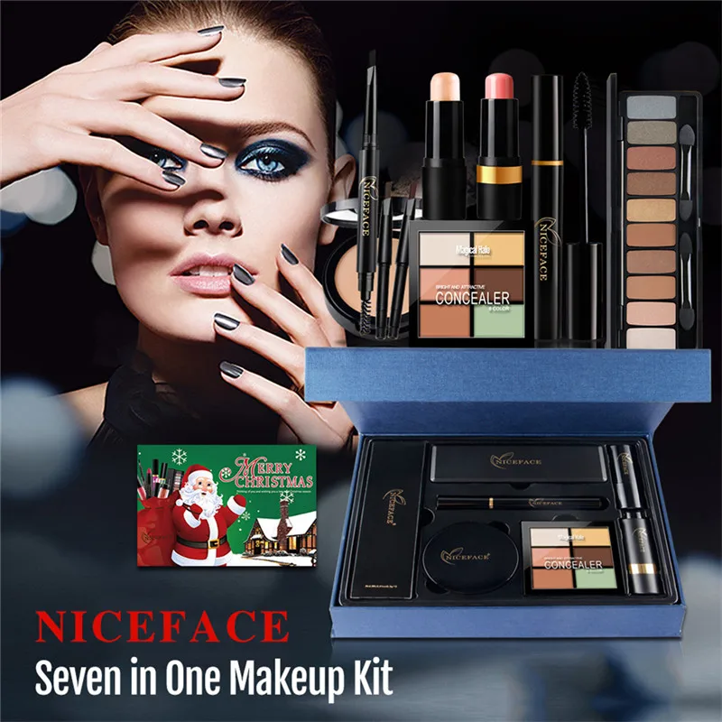 Christmas Gift Box Packed Makeup Kit Eyeshadow Palette Highlight Stick Contour Powder Eyebrow Mascara Combination
Christmas Gift Box Packed Makeup Kit Eyeshadow Palette Highlight Stick Contour Powder Eyebrow Mascara Combination