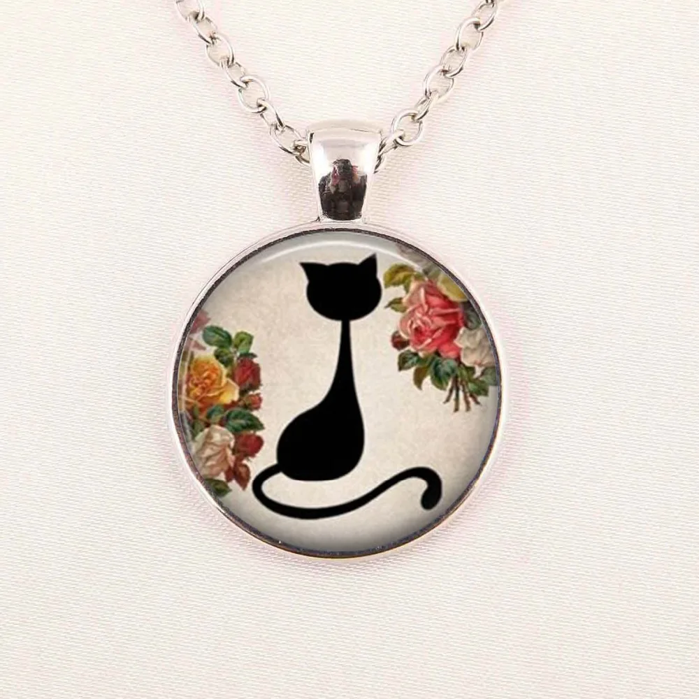 Wholesale Art Glass Cabochon Necklace Cat Kitten Necklace Shabby Chic Cat Round Pendant Girls Glass Cabochon Necklace
Wholesale Art Glass Cabochon Necklace Cat Kitten Necklace Shabby Chic Cat Round Pendant Girls Glass Cabochon Necklace