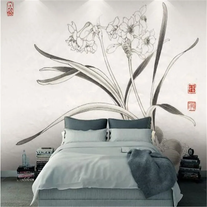 Chinese Vintage Wall Paper Home Decor High Quality Non-Woven Wallpapers Gray Vintage Orchid Wallpapers For Living Room
Chinese Vintage Wall Paper Home Decor High Quality Non-Woven Wallpapers Gray Vintage Orchid Wallpapers For Living Room