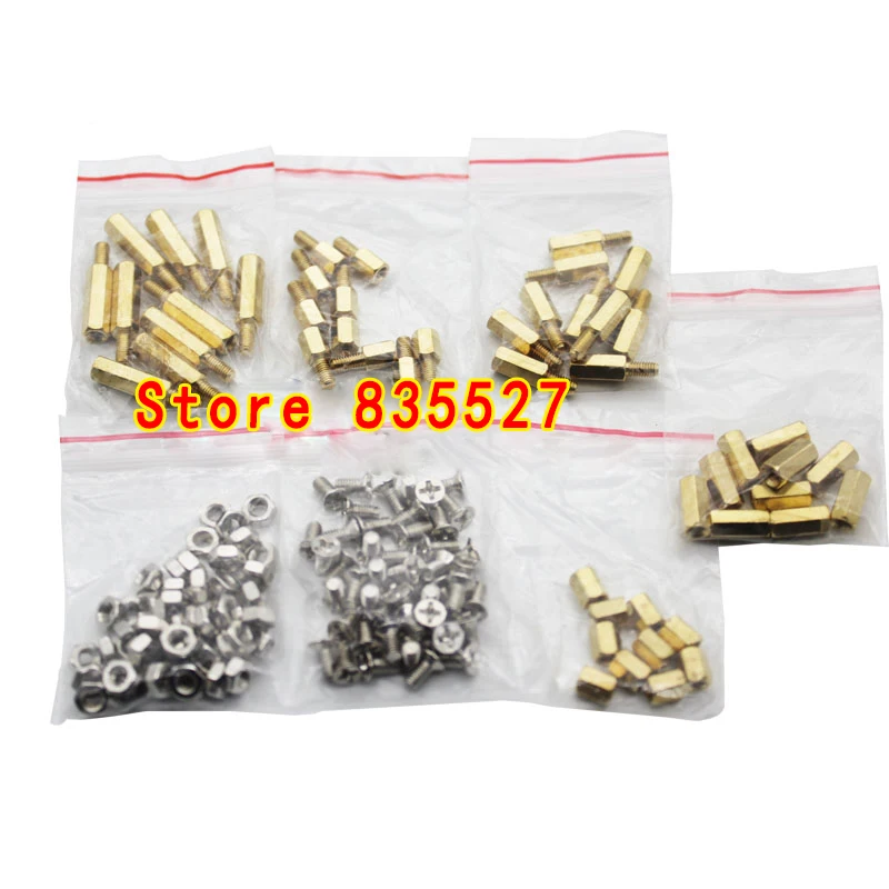 150pcs / total Nut Screw copper pillars 6+6 10+6 15+6 M3 nut 3*6 screw 6MM hollow 10MM hollow DIY Repair circuit board mm
150pcs / total Nut Screw copper pillars 6+6 10+6 15+6 M3 nut 3*6 screw 6MM hollow 10MM hollow DIY Repair circuit board mm