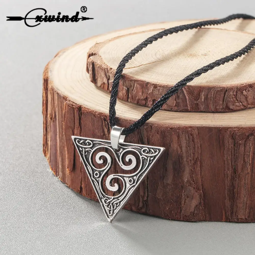 Cxwind Retro Triangle Necklace Jewelry Trends Spiral Swirl Pendants with 18 Inch Black Rope Chain Necklaces for women Girl Gift
Cxwind Retro Triangle Necklace Jewelry Trends Spiral Swirl Pendants with 18 Inch Black Rope Chain Necklaces for women Girl Gift
