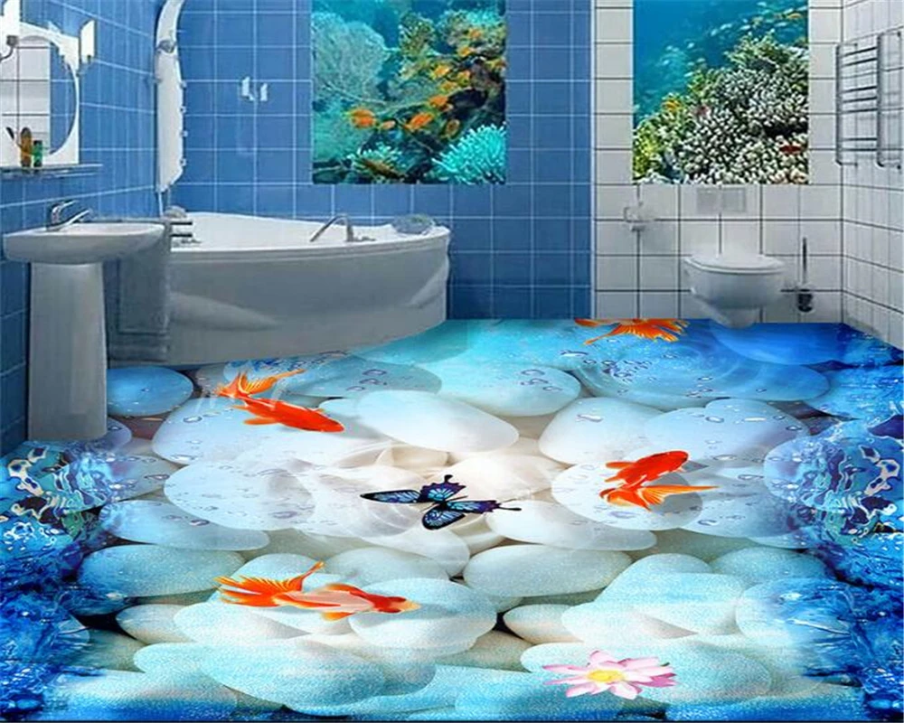 beibehang Customized cobblestone underwater world bathroom 3d floor waterproof and wear-resistant PVC self-adhesive wallpaper
beibehang Customized cobblestone underwater world bathroom 3d floor waterproof and wear-resistant PVC self-adhesive wallpaper