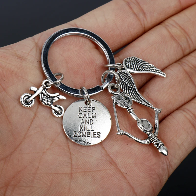 dongsheng Wholesale 12pcs The Walking Dead Cudgel & Zombie KEEP CALM AND KILL ZOMBIES Pendant Keychain Daryl Crossbow Key Chain
dongsheng Wholesale 12pcs The Walking Dead Cudgel & Zombie KEEP CALM AND KILL ZOMBIES Pendant Keychain Daryl Crossbow Key Chain