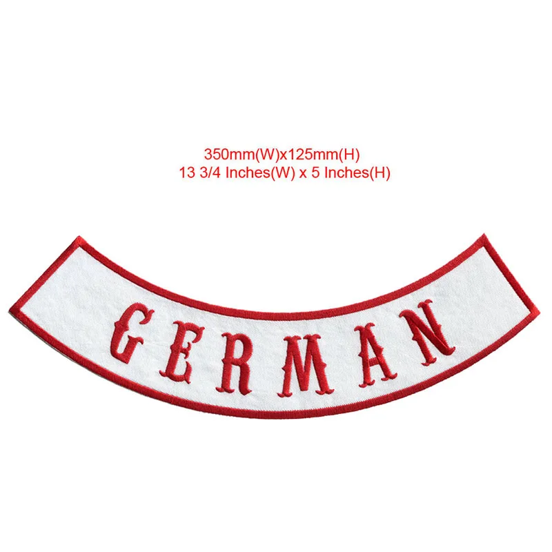 GERMAN rocker jacket for full back embroidery patch 350MM wide /embroidery patches
GERMAN rocker jacket for full back embroidery patch 350MM wide /embroidery patches