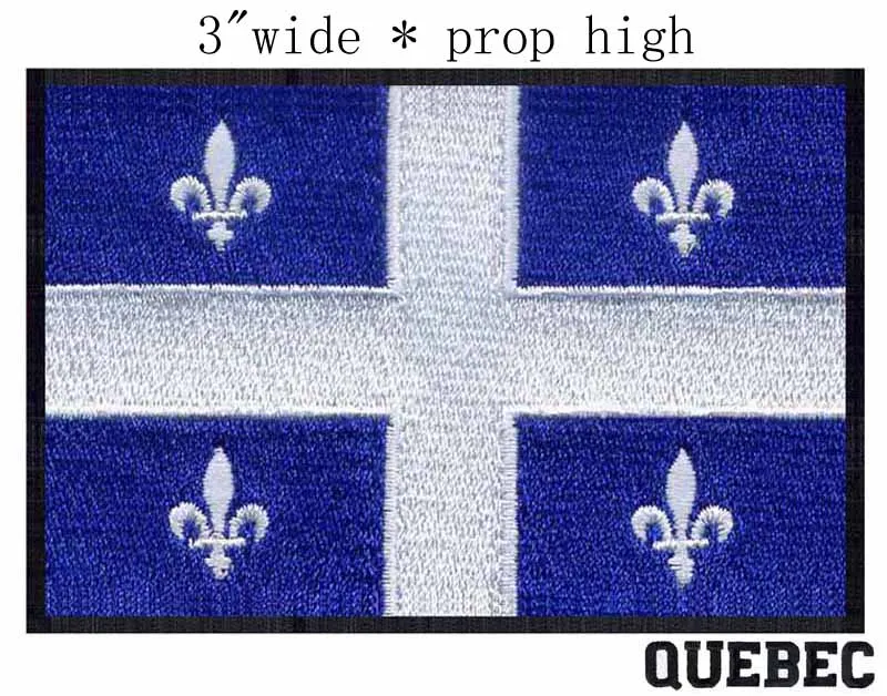 Quebec Flag embroidery patch 3" wide shipping/national emblem/symbols of purity/ fleurs-de-lis
Quebec Flag embroidery patch 3" wide shipping/national emblem/symbols of purity/ fleurs-de-lis
