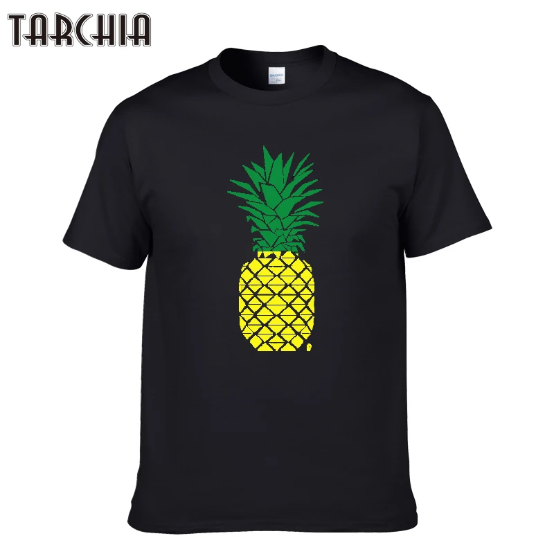 Футболка TARCHIA мужская с ананасом забавная тенниска из хлопка Повседневная модная